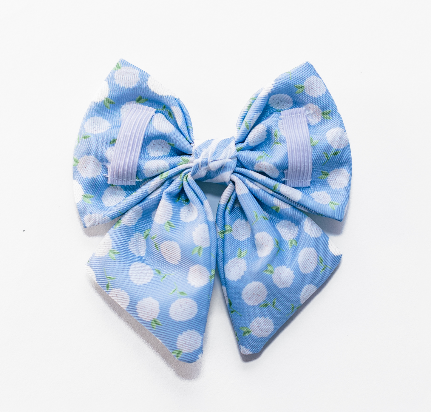 White Hydrangea Sailor Bow Tie