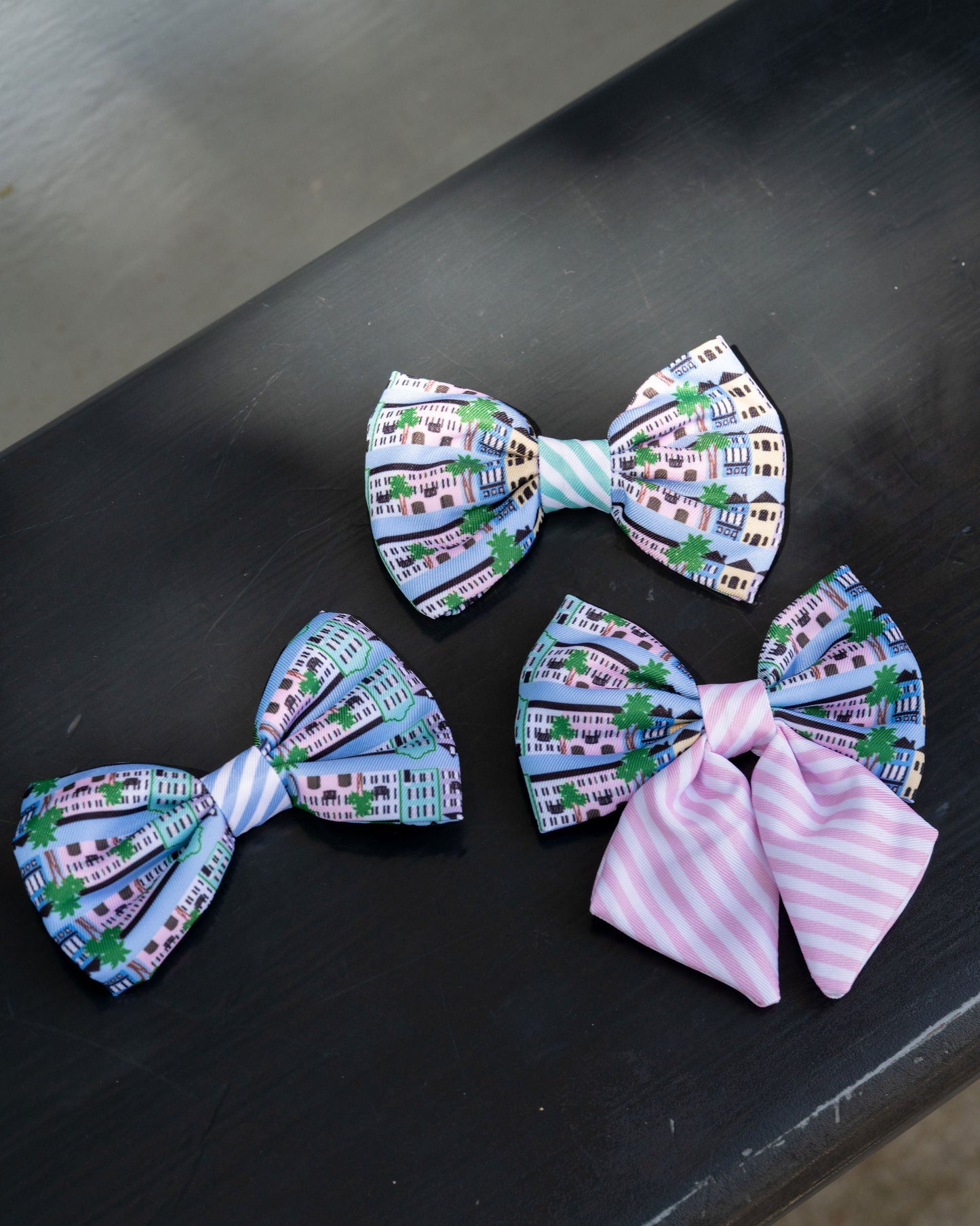 Rainbow Row Bow Tie