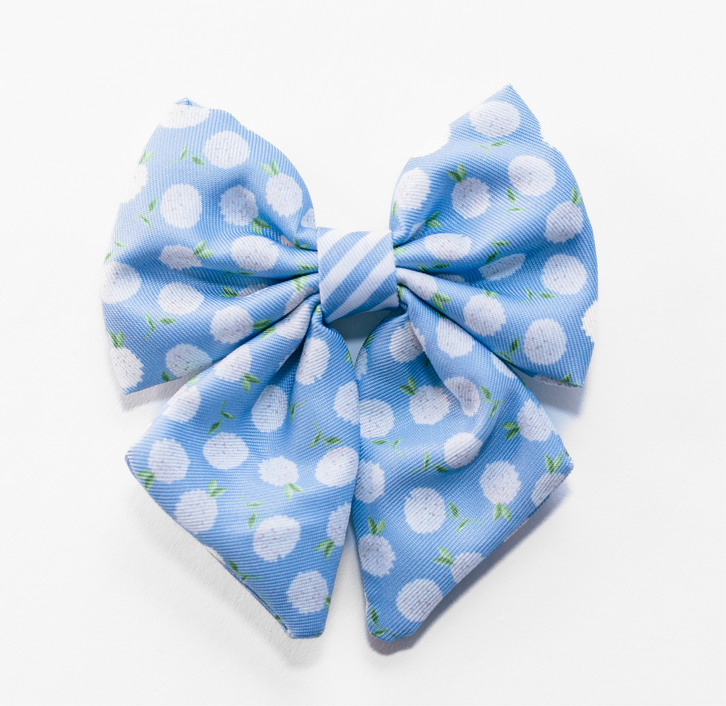 White Hydrangea Sailor Bow Tie