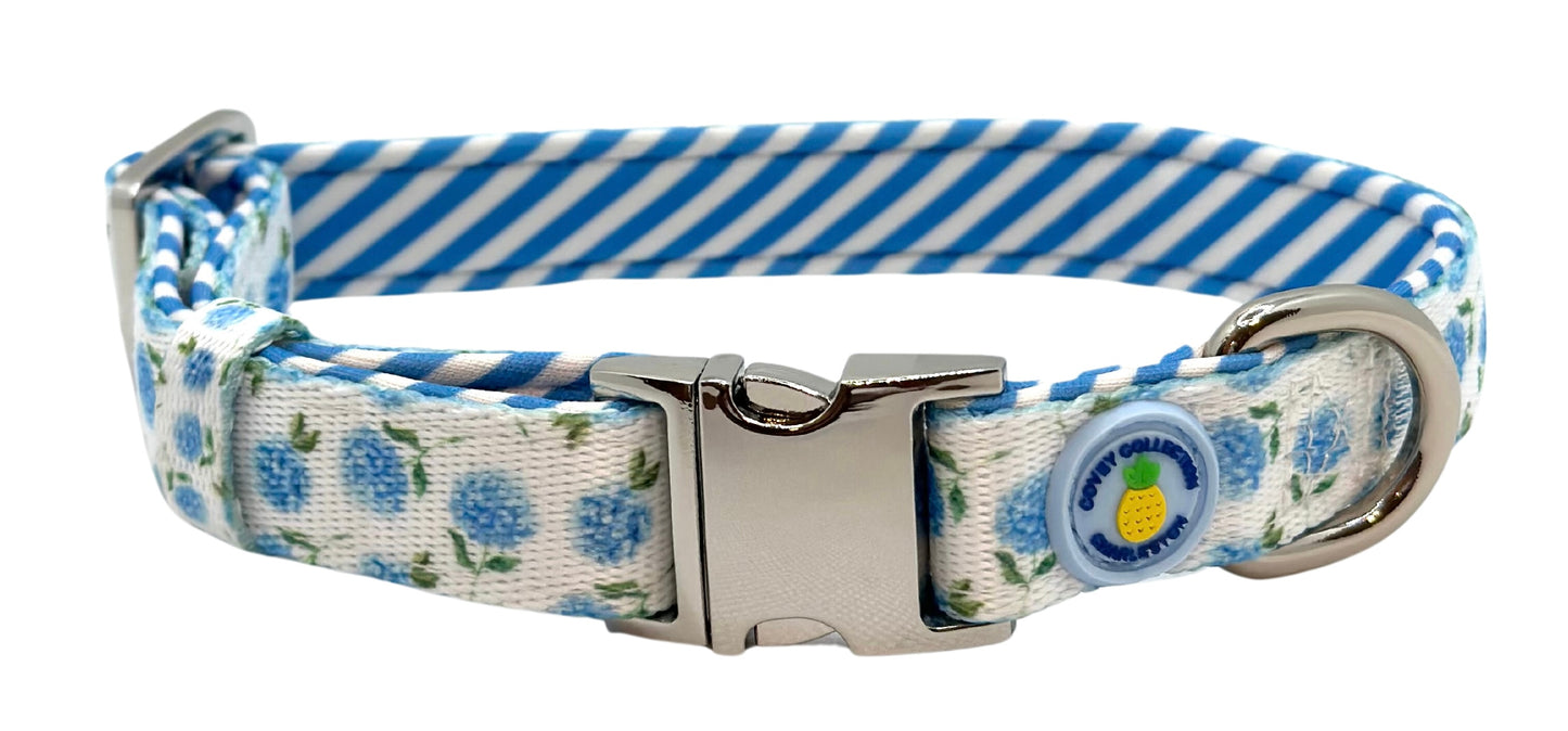 Blue Hydrangea Dog Collar