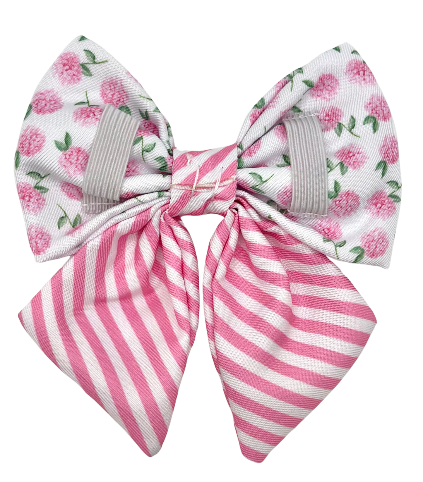 Pink Hydrangea Sailor Bow Tie