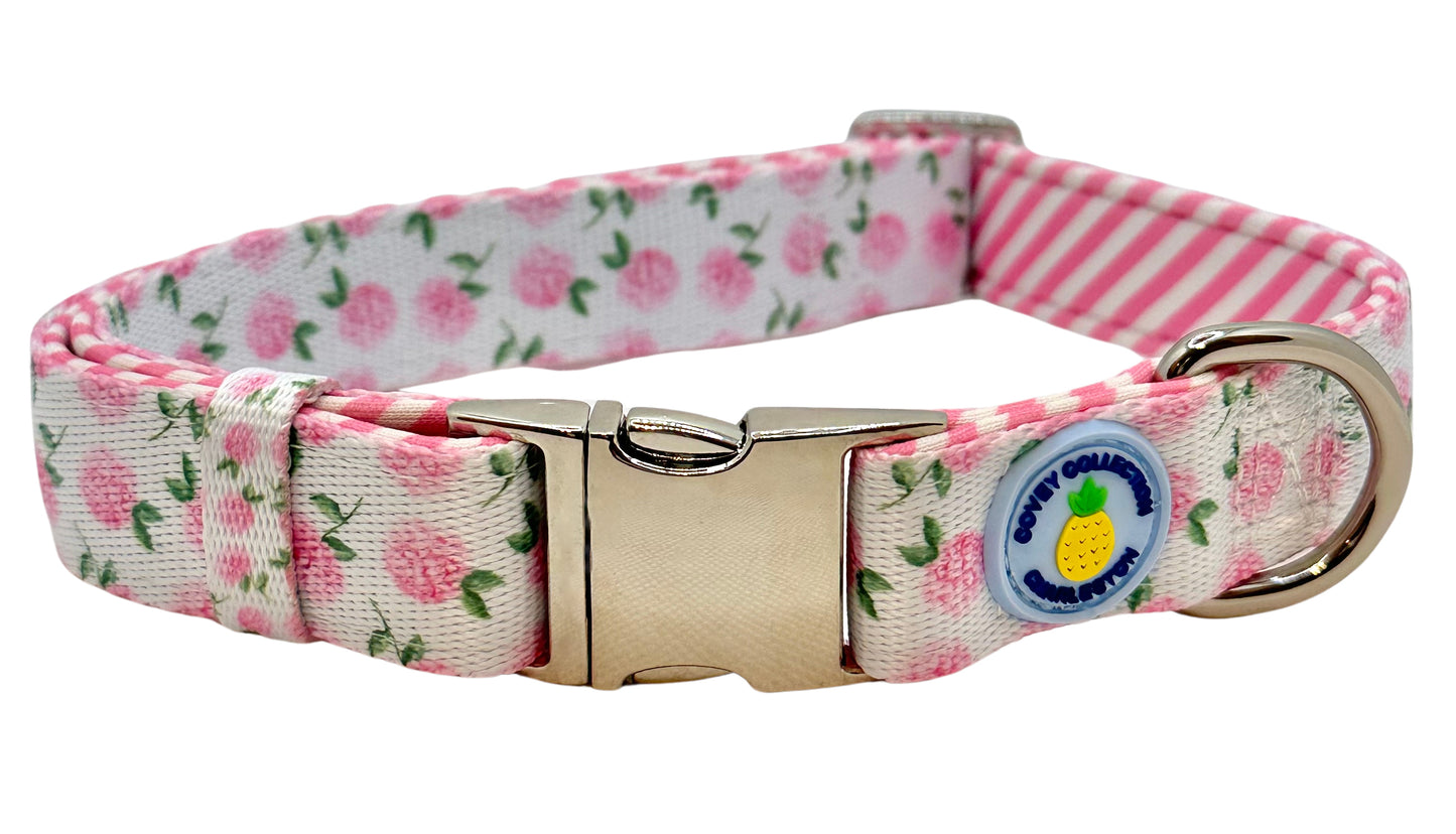Pink Hydrangea Dog Collar