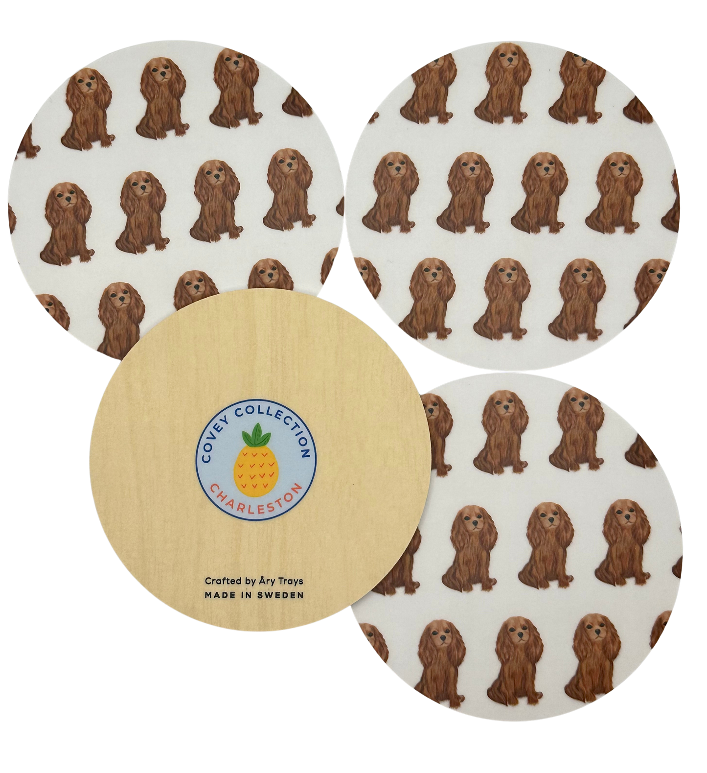 Cavalier Birch Wood Coasters (Set of 4)