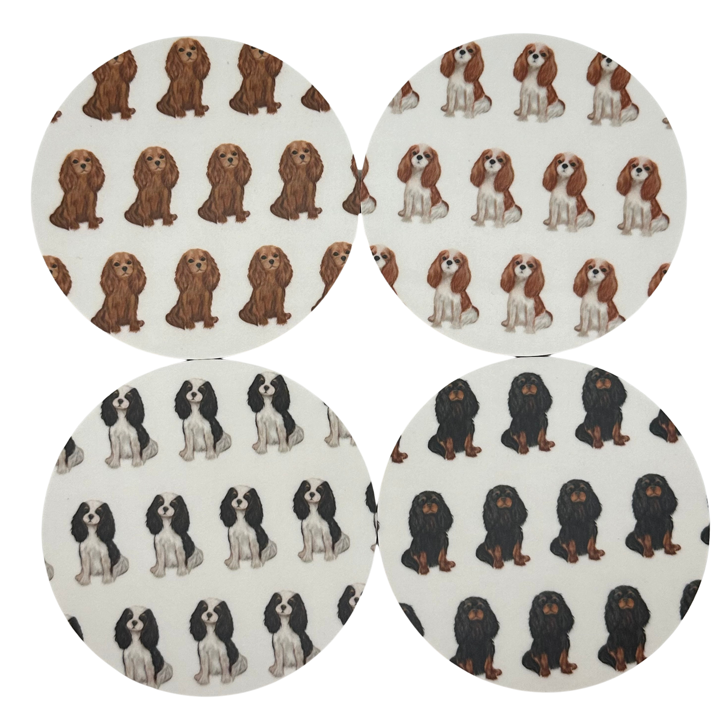 Cavalier Birch Wood Coasters (Set of 4)