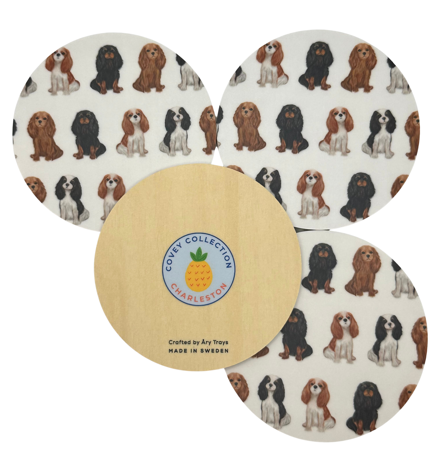 Cavalier Birch Wood Coasters (Set of 4)