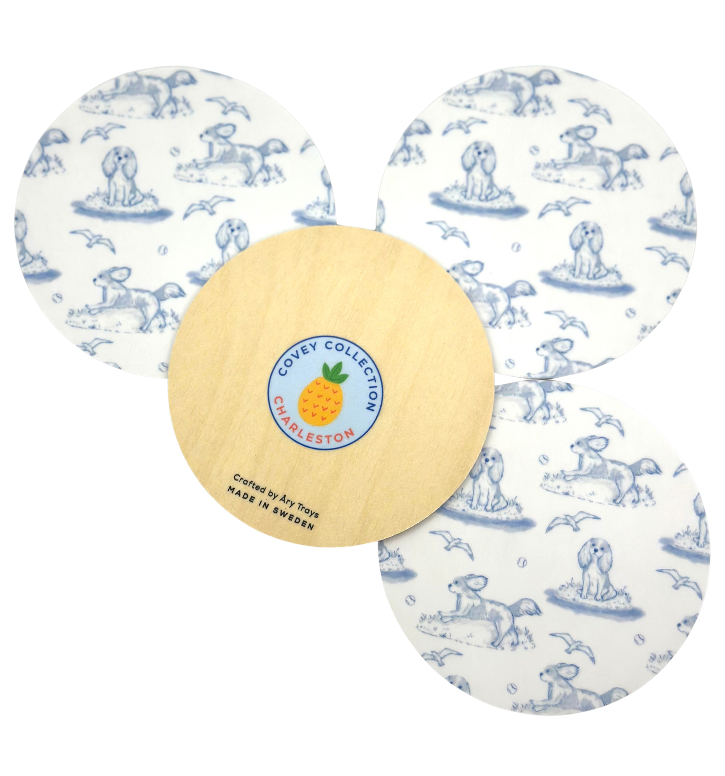 Cavalier Birch Wood Coasters (Set of 4)