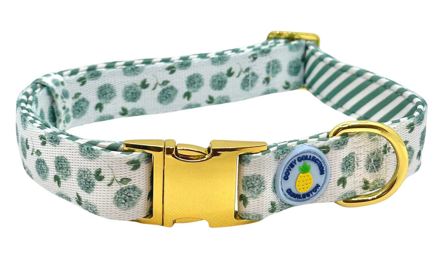 Green Hydrangea Dog Collar