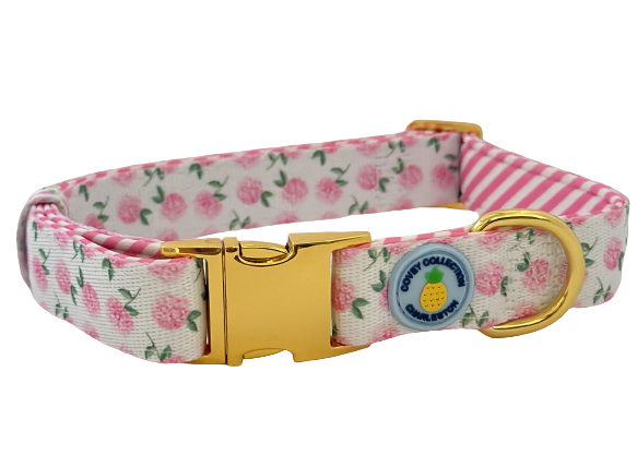 Pink Hydrangea Dog Collar