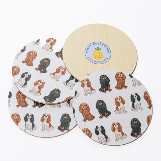 Cavalier Birch Wood Coasters (Set of 4)