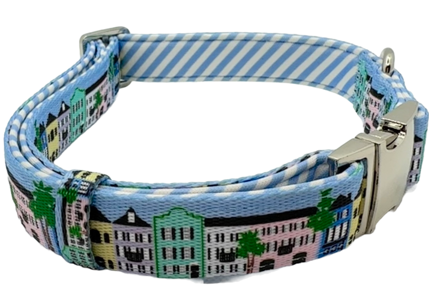 Rainbow Row Dog Collar