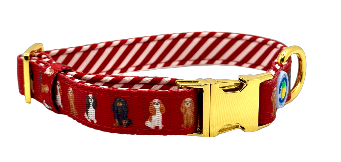 Cavalier Dog Collar - Red