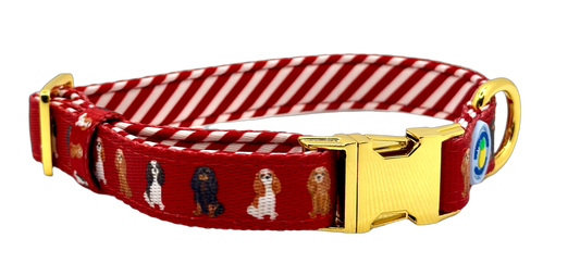 Cavalier Dog Collar - Red