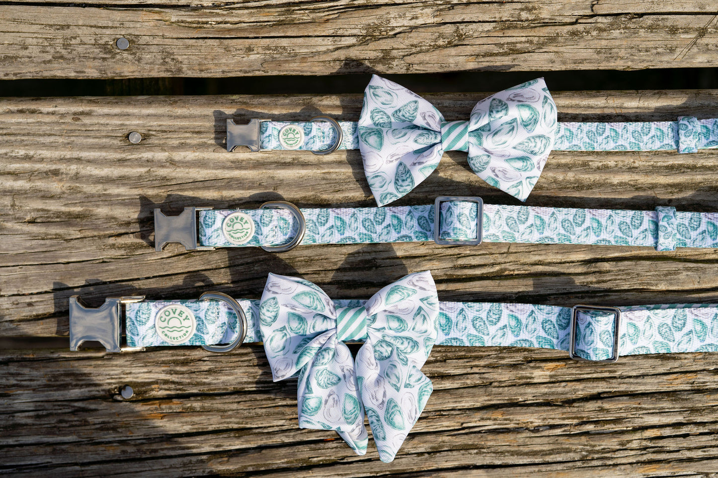 Green Oyster Dog Collar