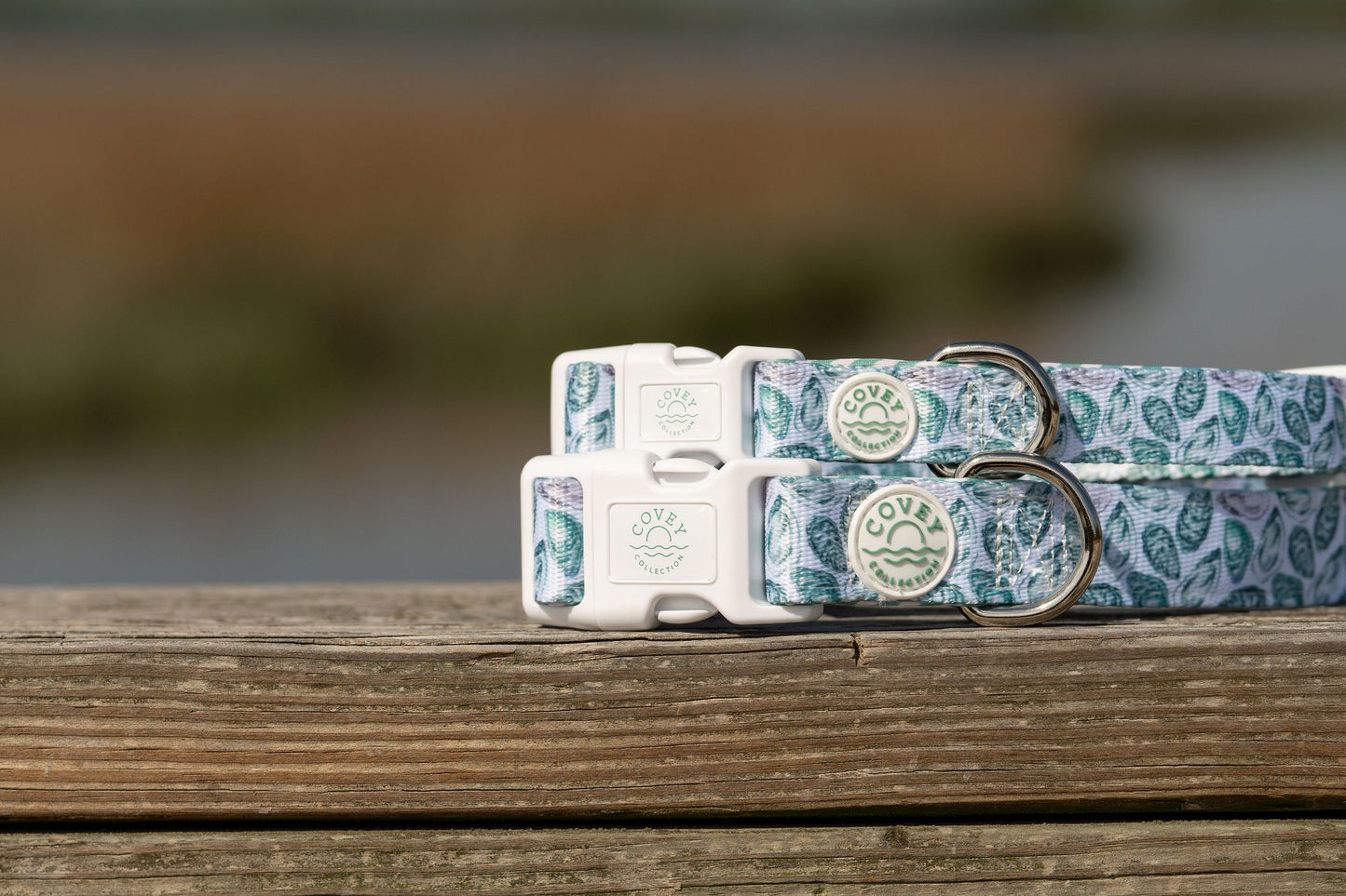 Green Oyster Dog Collar