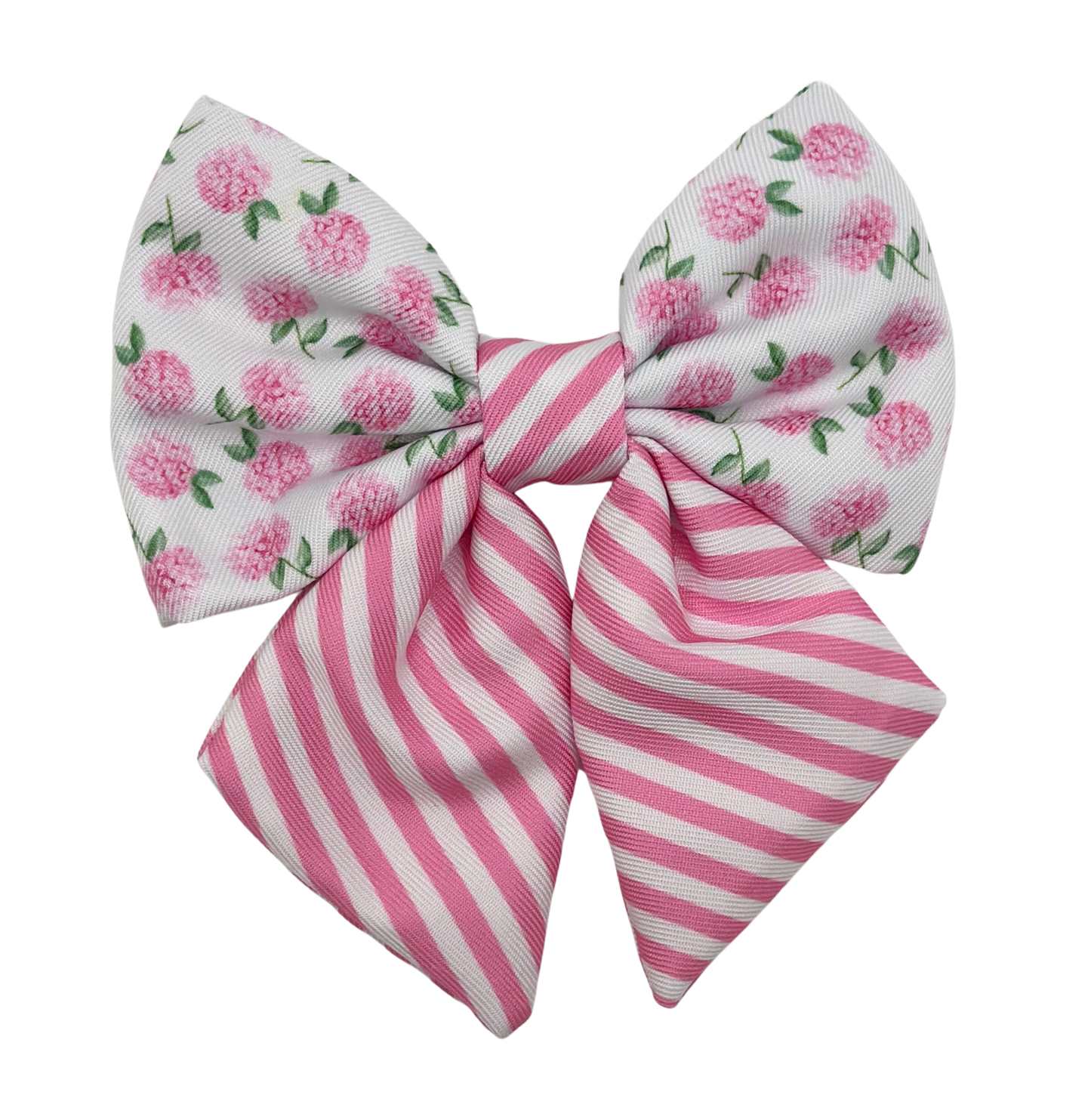 Pink Hydrangea Sailor Bow Tie