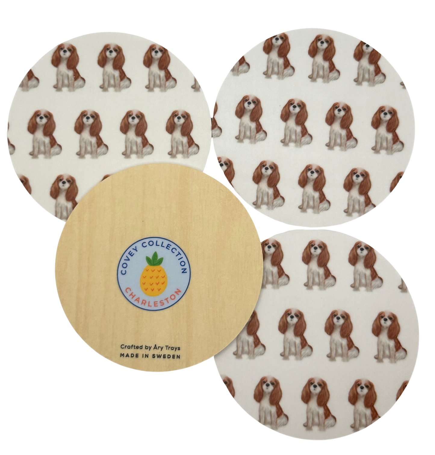 Cavalier Birch Wood Coasters (Set of 4)