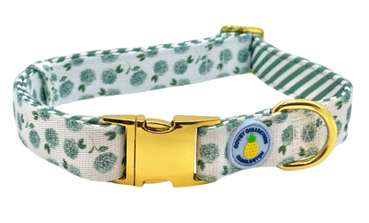 Hydrangea Dog Collar - Green