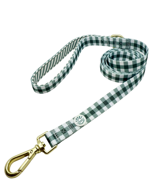 Green Gingham Leash