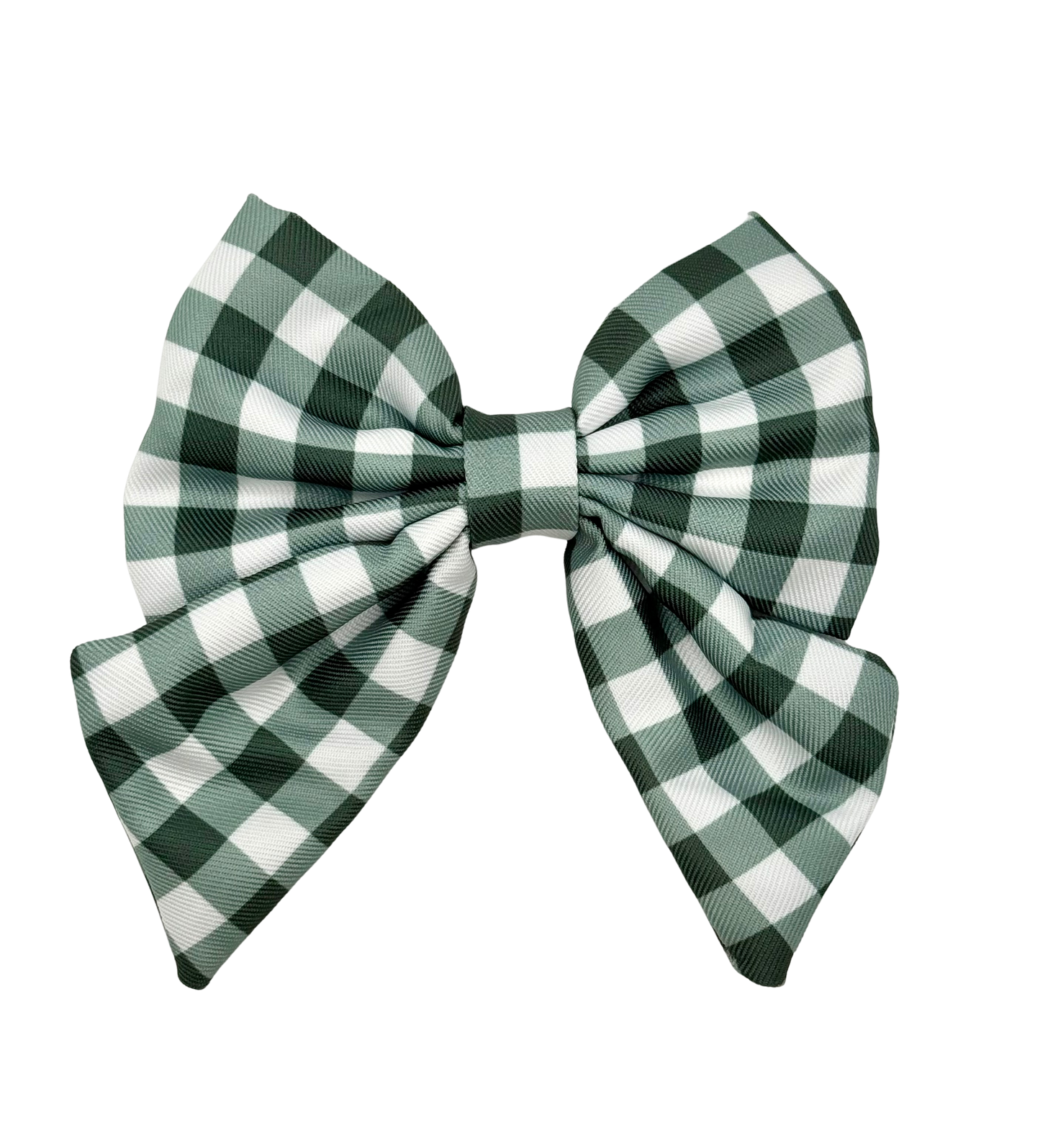 Green Gingham Sailor Bow Tie