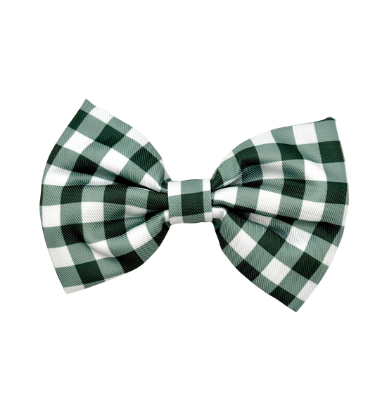 Green Gingham Bow Tie