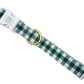 Green Gingham Dog Collar