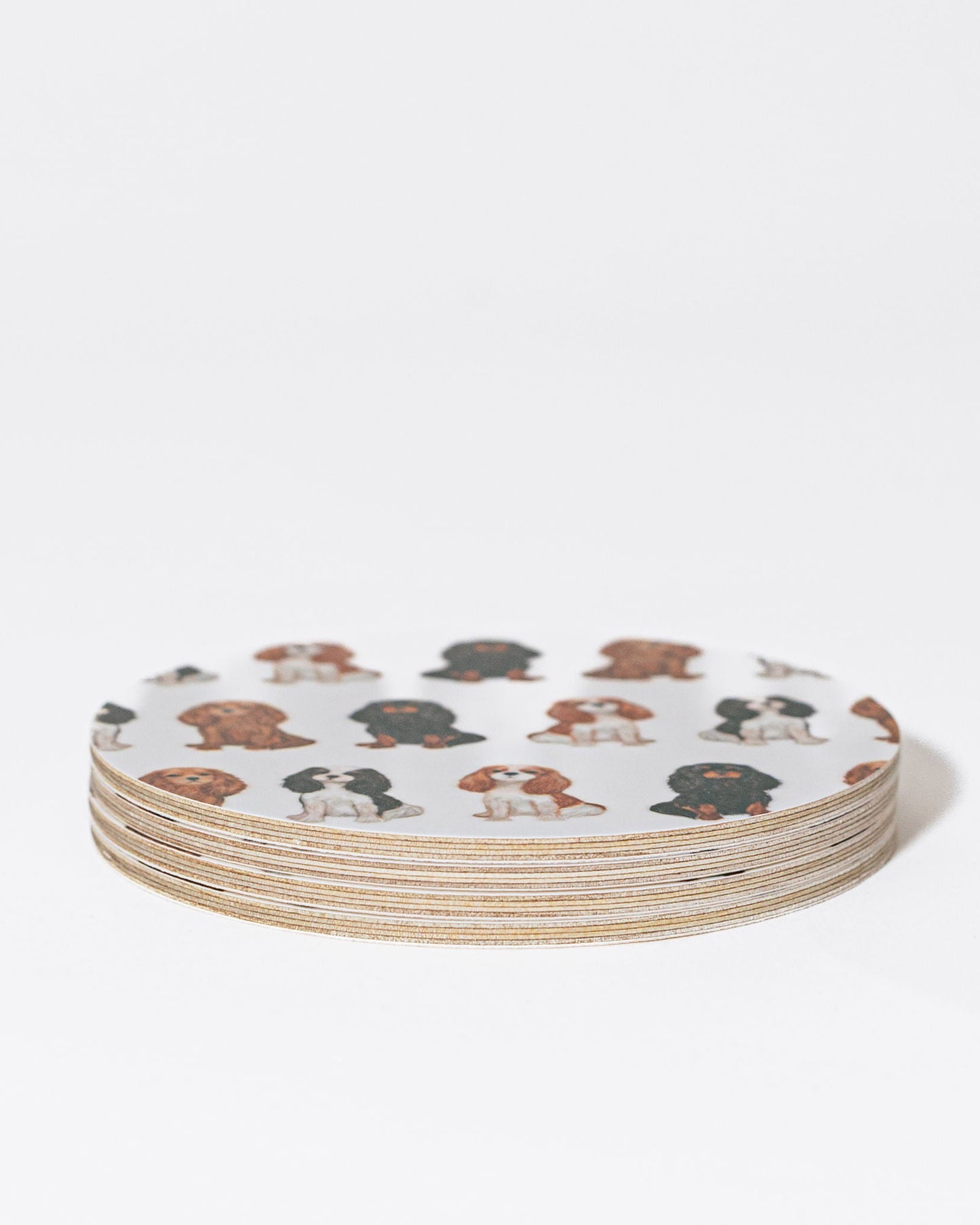 Cavalier Birch Wood Coasters (Set of 4)