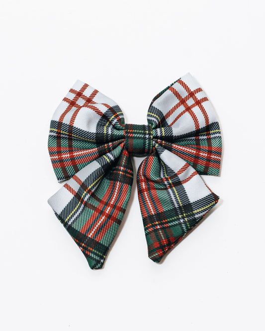 Holiday Plaid Sailor Bow Tie